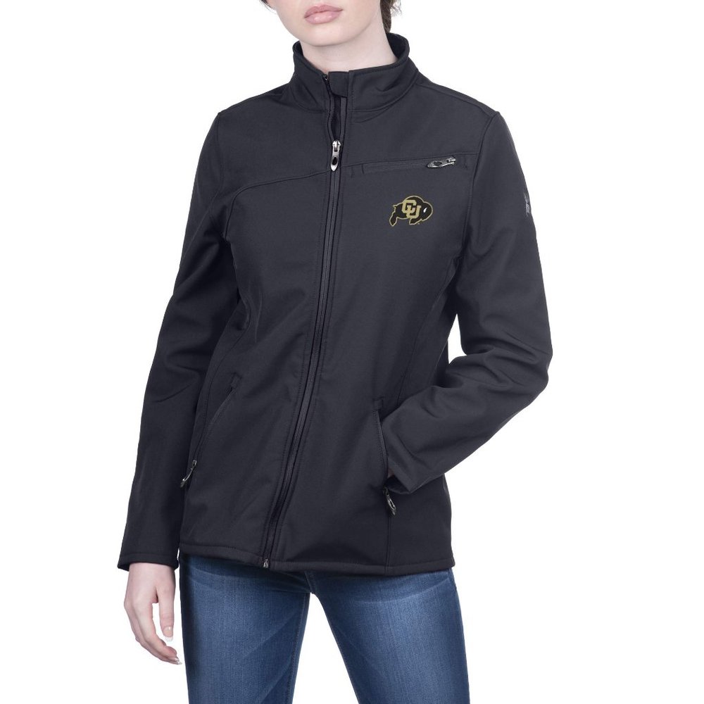 Spyder Women's Colorado Buffaloes Gameday Transport Softshell Jacket Black M L